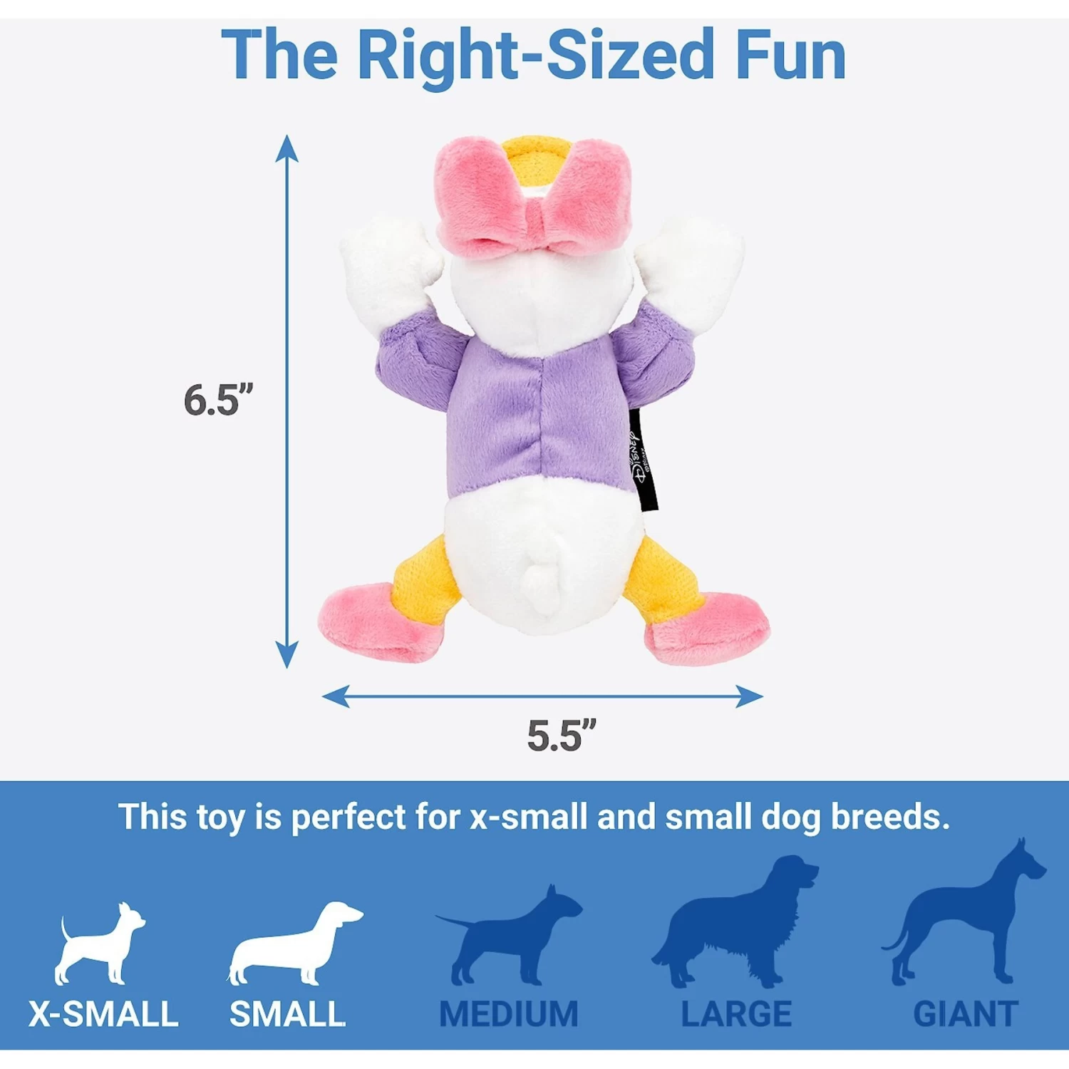 Disney Daisy Duck Plush Squeaky Dog Toy 2 Disney Daisy Duck Plush Squeaky Dog Toy - Image 2