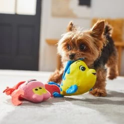 Disney Flounder & Sebastian Plush Squeaky Dog Toy, 2 Count -Happy Paw Shop 220693 PT3. AC SS1800 V1624648367