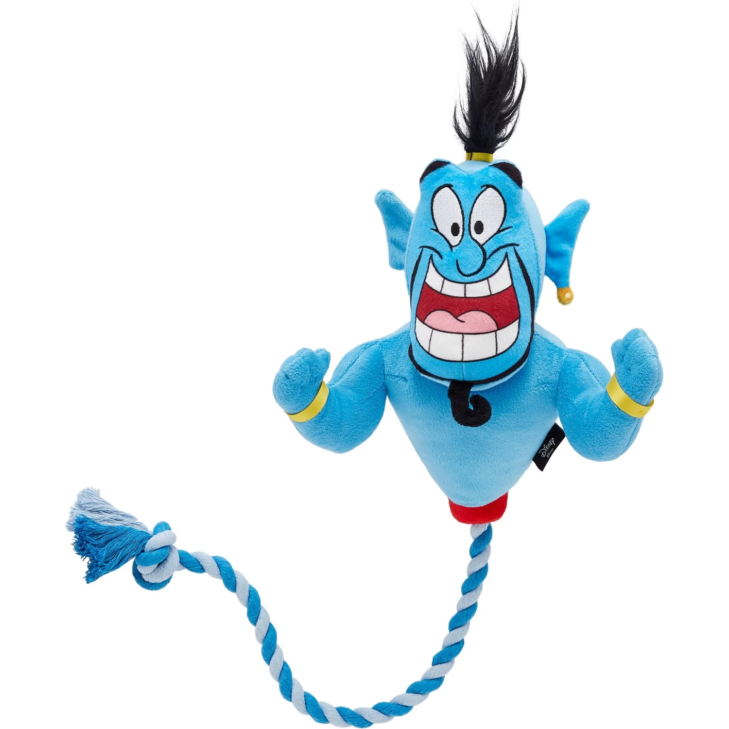 Disney Genie Plush With Rope Squeaky Dog Toy 1 Disney Genie Plush With Rope Squeaky Dog Toy