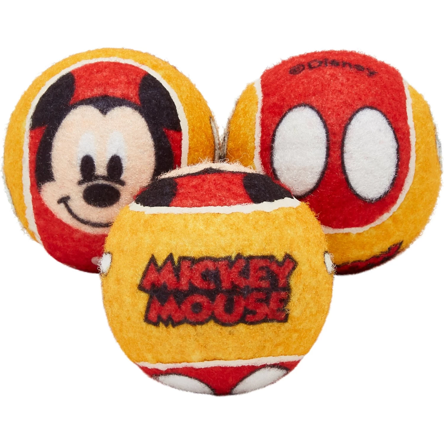 Disney Mickey Mouse Fetch Squeaky Tennis Ball Dog Toy, 3 Count 1 Disney Mickey Mouse Fetch Squeaky Tennis Ball Dog Toy, 3 Count