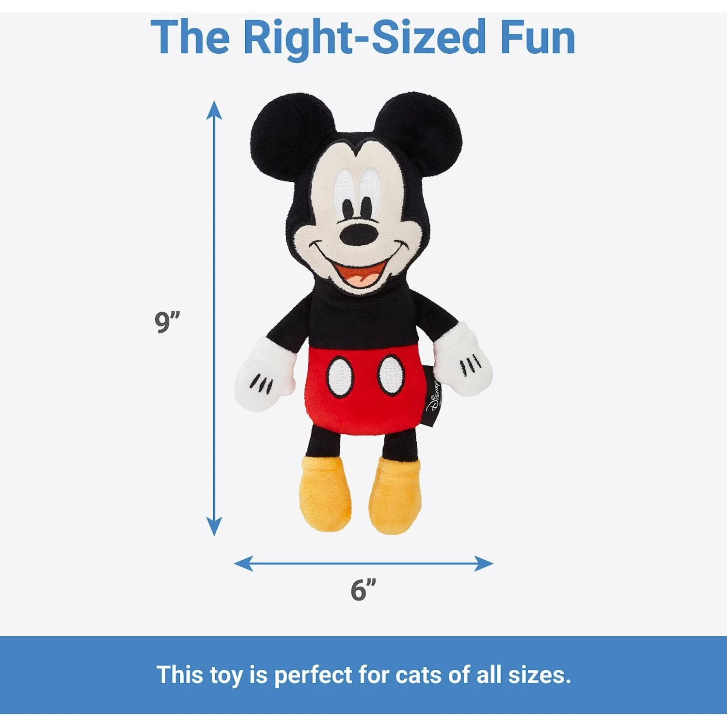 Disney Mickey Mouse Plush Kicker Cat Toy With Catnip 2 Disney Mickey Mouse Plush Kicker Cat Toy With Catnip - Image 2