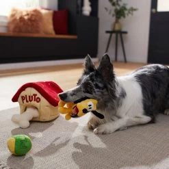 Disney Pluto's Dog House Hide & Seek Puzzle Plush Squeaky Dog Toy -Happy Paw Shop 220860 PT3. AC SS1800 V1624648840