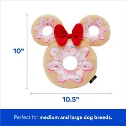 Disney Minnie Mouse Donut Plush Squeaky Dog Toy -Happy Paw Shop 230755 PT1. AC SS1800 V1698956951