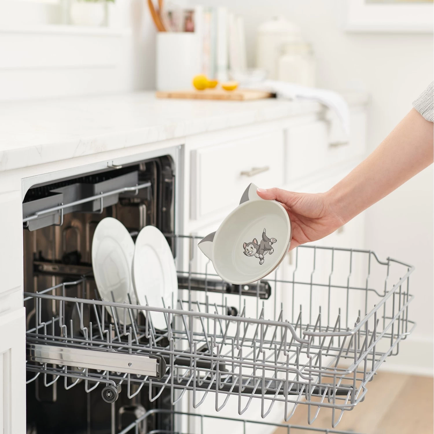 Disney Figaro No-Skid Ceramic Cat Bowl 5 Disney Figaro No-Skid Ceramic Cat Bowl - Image 5