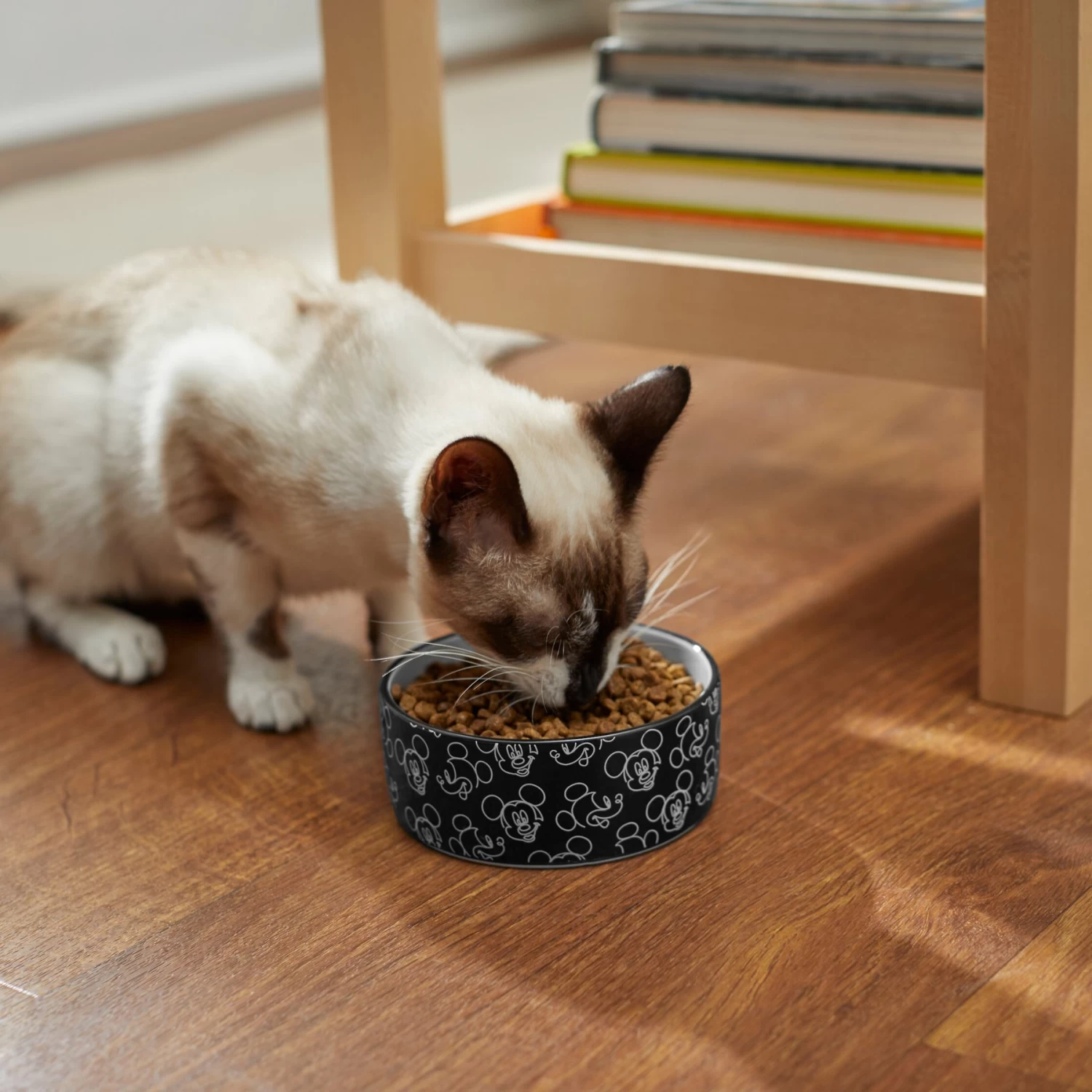 Disney Mickey Mouse Black & White No-Skid Ceramic Dog & Cat Bowl 3 Disney Mickey Mouse Black & White No-Skid Ceramic Dog & Cat Bowl - Image 3