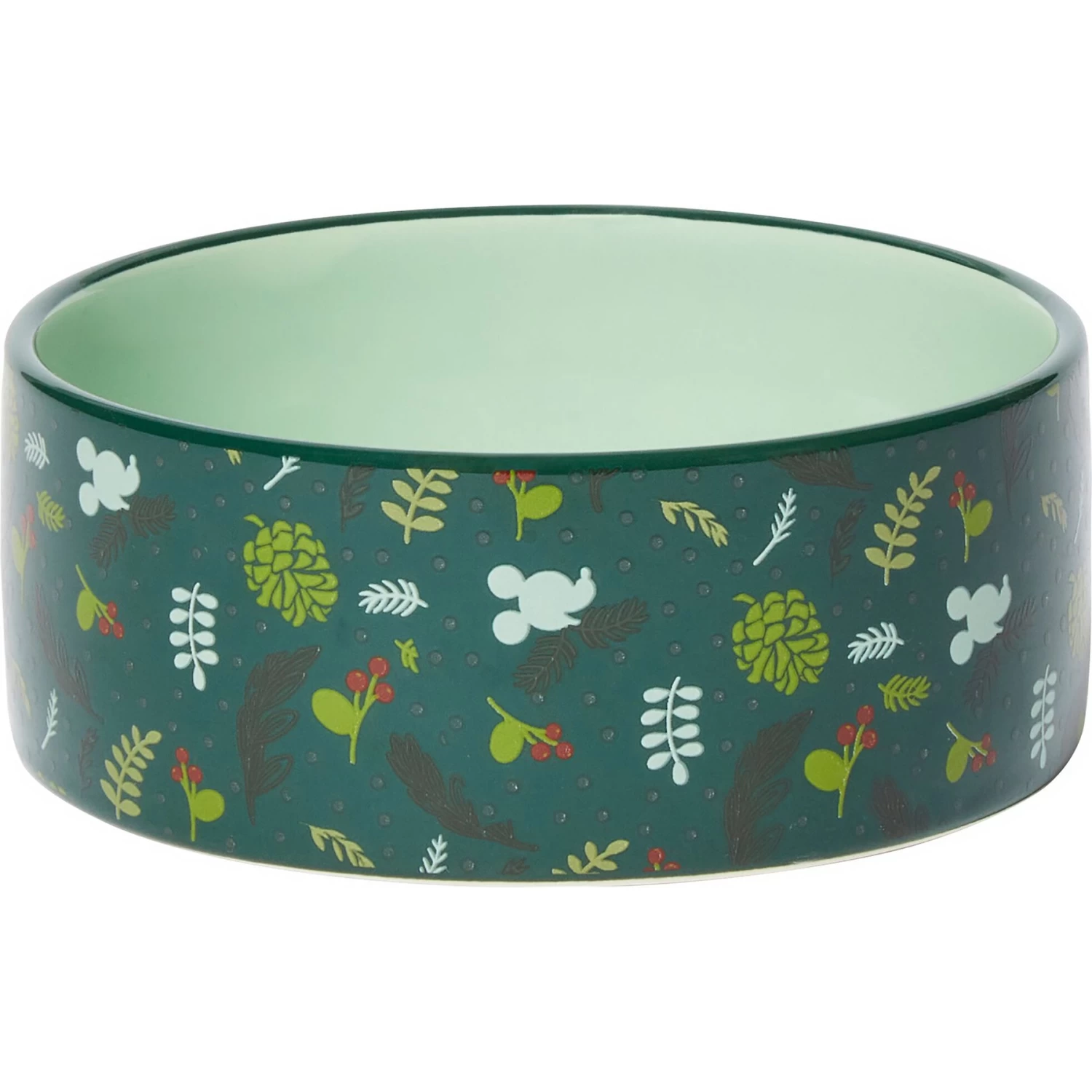 Disney Mickey Mouse Holiday Non-Skid Ceramic Dog & Cat Bowl 1 Disney Mickey Mouse Holiday Non-Skid Ceramic Dog & Cat Bowl