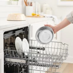 Disney Winnie The Pooh Non-Skid Stainless Steel With Melamine Stand Dog & Cat Bowl, Yellow -Happy Paw Shop 280632 PT6. AC SS1800 V1629987522