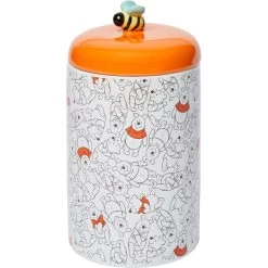 Disney Winnie The Pooh Orange Ceramic Dog & Cat Treat Jar
