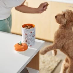 Disney Winnie The Pooh Orange Ceramic Dog & Cat Treat Jar -Happy Paw Shop 280636 PT2. AC SS1800 V1629986845