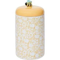 Disney Winnie The Pooh Yellow Ceramic Dog & Cat Treat Jar