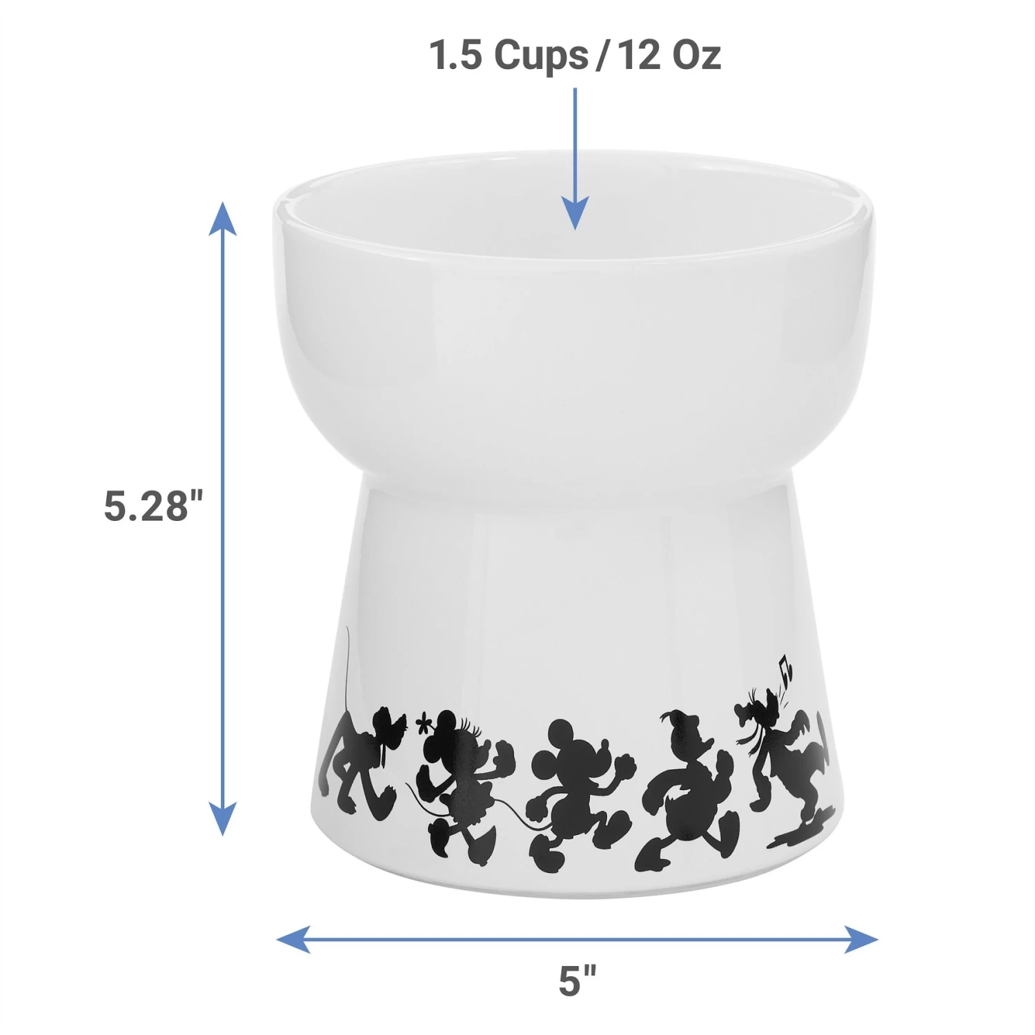 Disney Mickey Mouse Tall Shape Non-Skid Elevated Ceramic Cat Bowl 2 Disney Mickey Mouse Tall Shape Non-Skid Elevated Ceramic Cat Bowl - Image 2