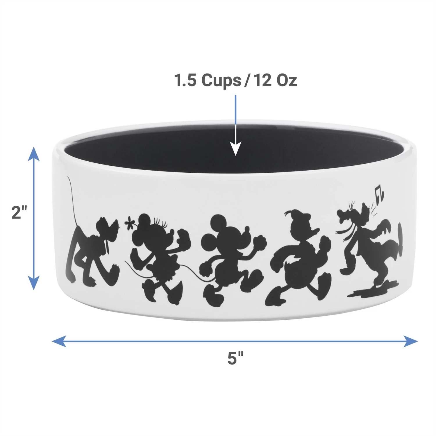 Disney Mickey Mouse Non-Skid Ceramic Dog & Cat Bowl 2 Disney Mickey Mouse Non-Skid Ceramic Dog & Cat Bowl - Image 2
