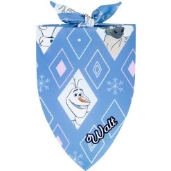 Disney Frozen's Olaf Diamond Pattern Personalized Dog & Cat Bandana
