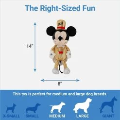 Disney Mickey & Minnie Mouse Plush Squeaky Dog Toy, 2 Count -Happy Paw Shop 298970 PT2. AC SS1800 V1642088346