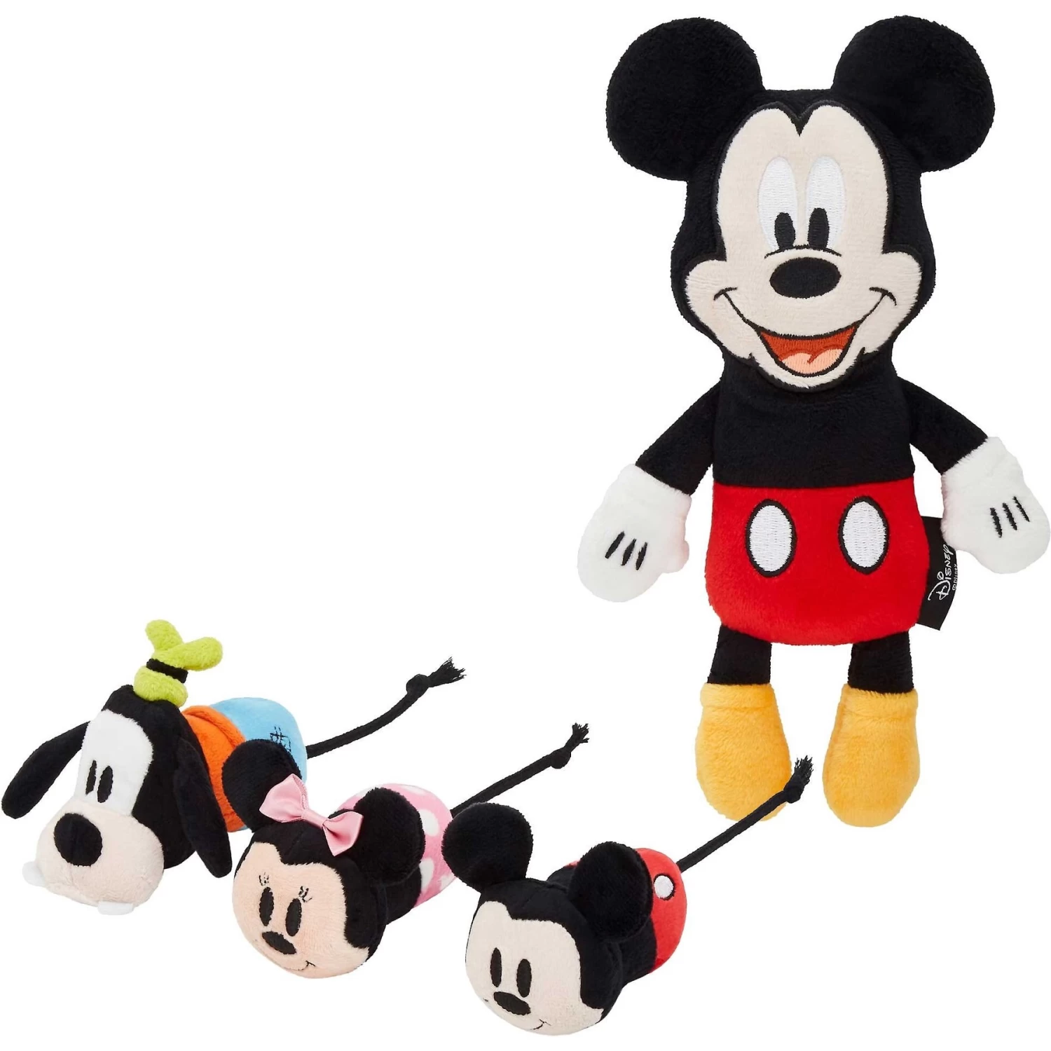 Disney Mickey & Friends Plush Mice Cat Toy With Catnip, 3 Count & Disney Mickey Mouse Plush Kicker Cat Toy With Catnip 1 Disney Mickey & Friends Plush Mice Cat Toy With Catnip, 3 Count & Disney Mickey Mouse Plush Kicker Cat Toy With Catnip