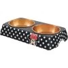 Disney Minnie Mouse Peek-A-Boo Melamine Stainless Steel Double Dog & Cat Bowl