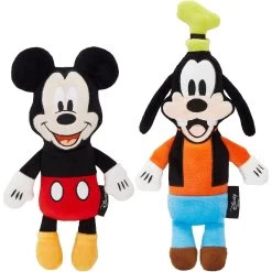Disney Mickey Mouse Plush Kicker Cat Toy With Catnip & Disney Goofy Plush Kicker Cat Toy With Catnip