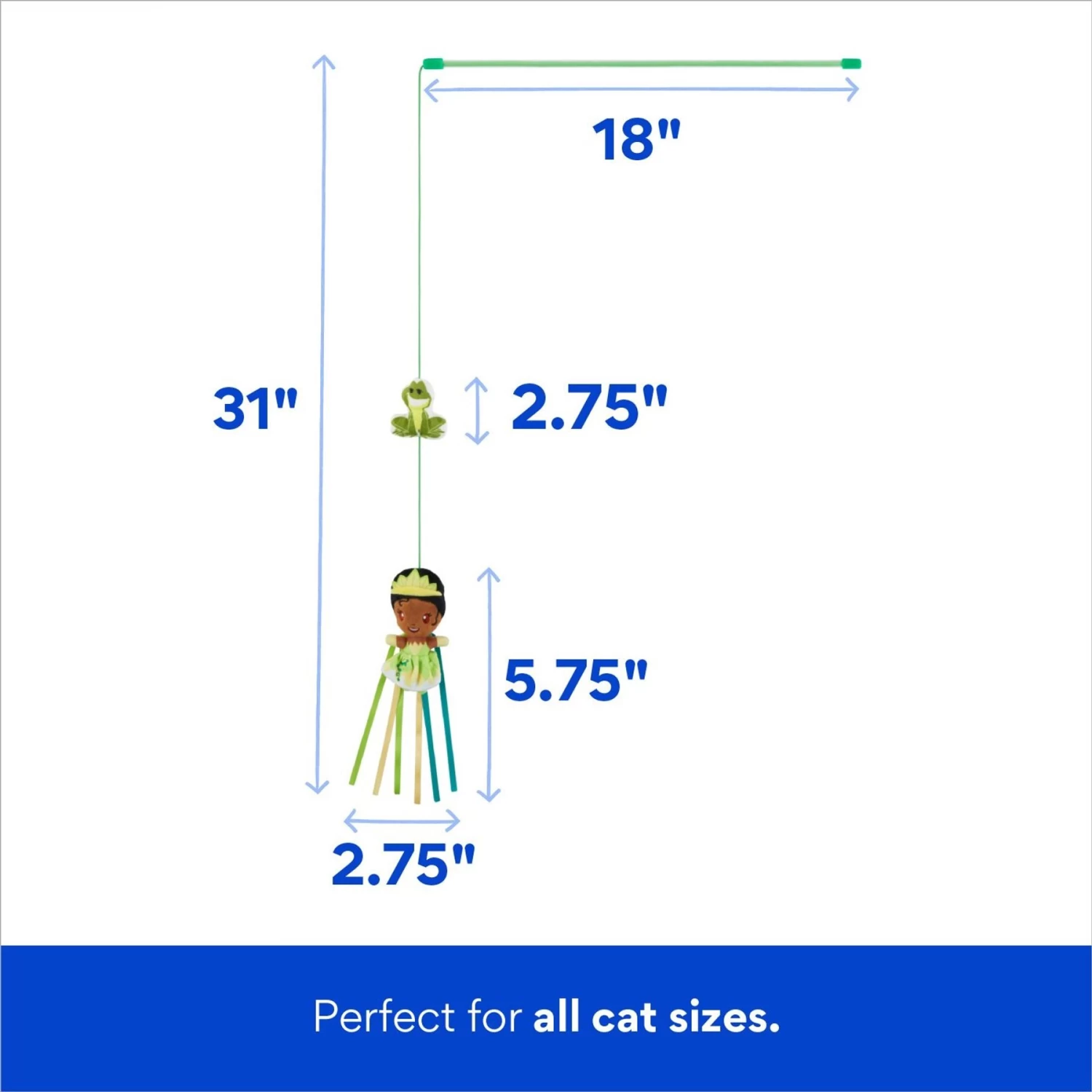 Disney Princess Tiana Teaser Wand Cat Toy With Catnip 2 Disney Princess Tiana Teaser Wand Cat Toy With Catnip - Image 2