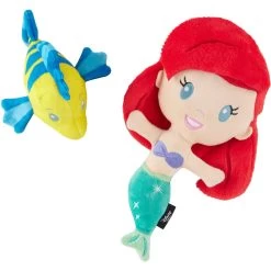 Disney Princess Ariel Plush Squeaky Dog Toy, 2 Count