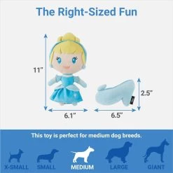 Disney Princess Cinderella Plush Squeaky Dog Toy, 2 Count -Happy Paw Shop 328757 PT1. AC SS1800 V1659023920