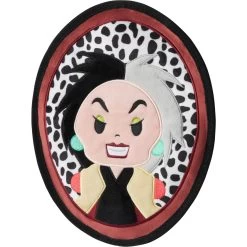 Disney Villains Cruella De Vil Flat Plush Squeaky Dog Toy