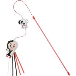 Disney Villains Cruella De Vil & Dalmatian Teaser Wand Cat Toy With Catnip