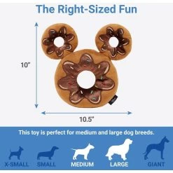Disney Mickey Mouse Donut Plush Squeaky Dog Toy + 3 Items -Happy Paw Shop 582398 PT2. AC SS1800 V1658239539