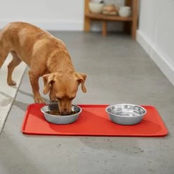 Disney Mickey Silicone Dog & Cat Food Mat & Disney Mickey Mouse Red Deco No-Skid Ceramic Dog & Cat Bowl -Happy Paw Shop 623462 PT3. AC SS1800 V1661896217