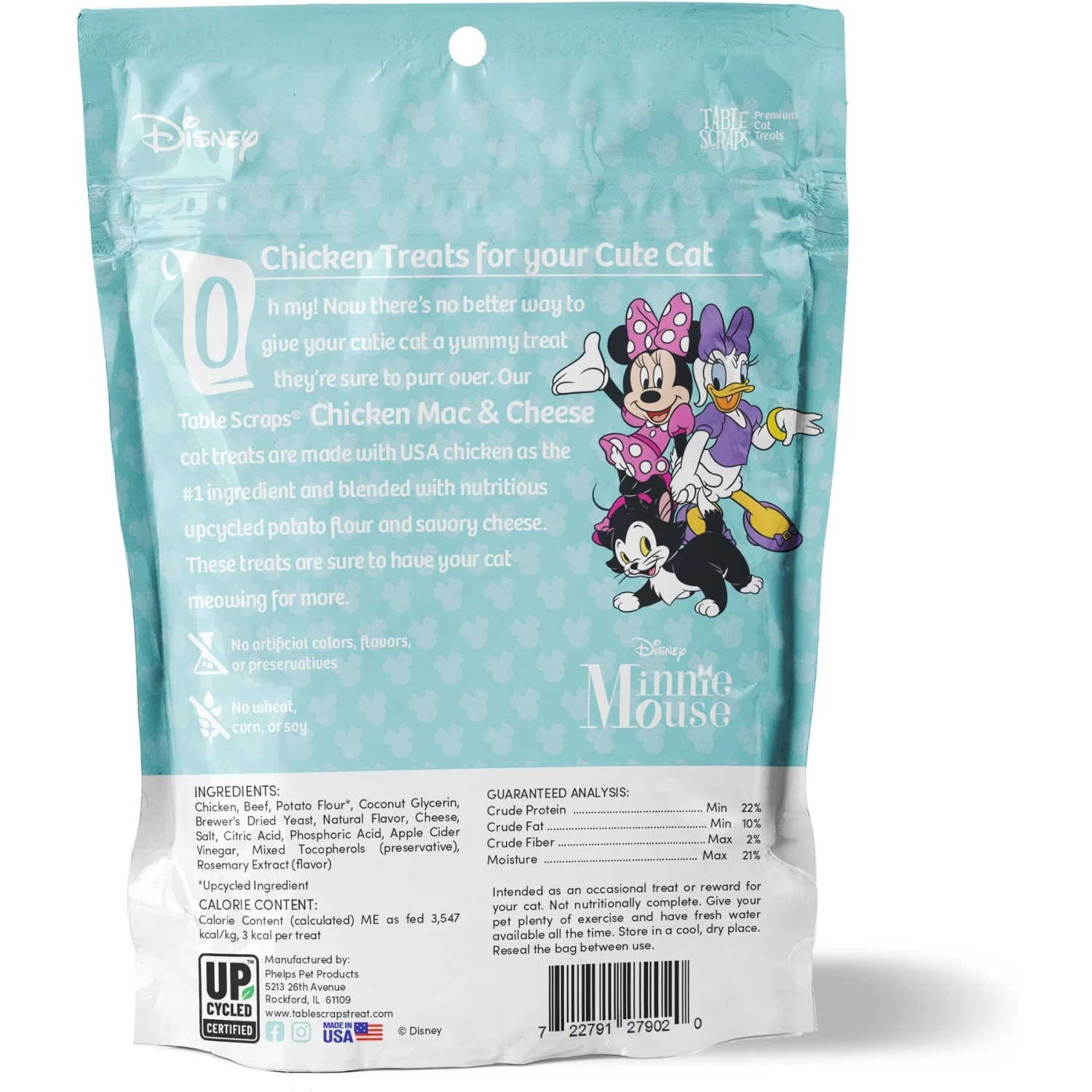 Disney Table Scraps Minnie Mouse Chicken Mac & Cheese Recipe Cat Treats, 3-oz Bag 2 Disney Table Scraps Minnie Mouse Chicken Mac & Cheese Recipe Cat Treats, 3-oz Bag - Image 2
